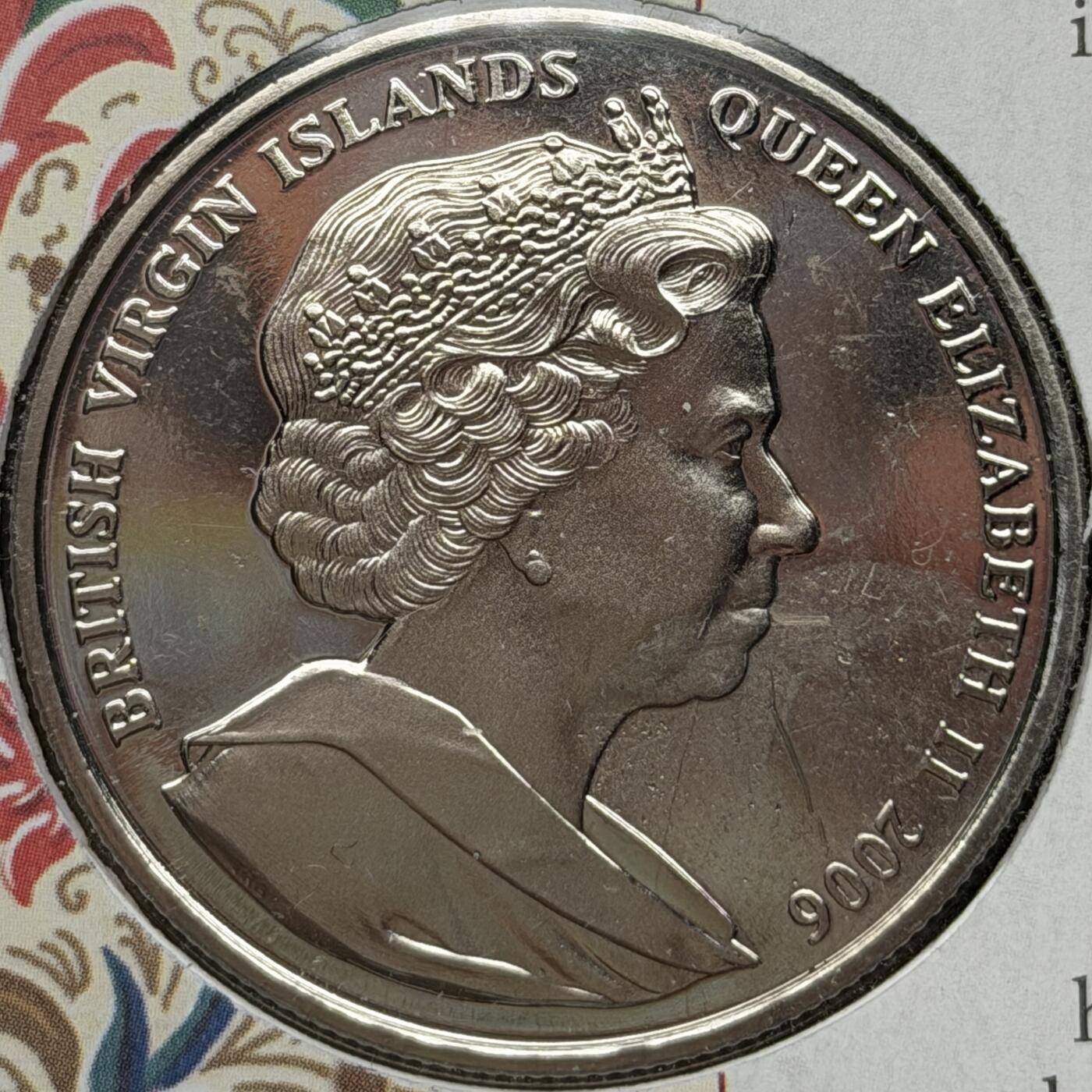 ＜星葵🌻钱币社＞第72期·东奔西走的硬币·3月31日发货 〈邮币封〉维尔京群岛2006年英国国王和王后·乔治五世1元克朗型纪念币