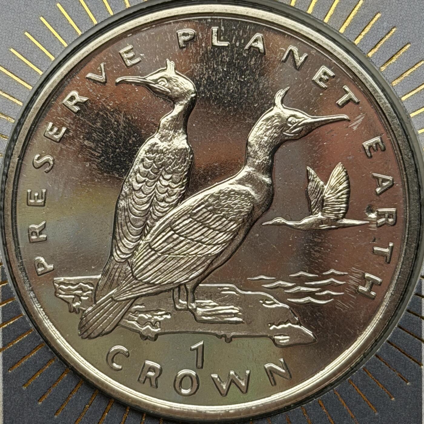 ＜星葵🌻钱币社＞第72期·东奔西走的硬币·3月31日发货 〈邮币封〉直布罗陀1996年保护地球·鸬鹚1克朗纪念币