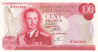 小福收藏拍卖第203期 裸钞场 本期有多张豹子号靓号 仅发行1000枚亚克力砖封蒙古20000图格里克帝国800周年纪念钞 瑞士200法郎 百慕大样钞洋葱冠全套 巴林首版大全套 卡塔尔四张套 越南 保加利亚 马其顿等多国精美纸币 - 卢森堡 1970年 100法郎 该版最高值 数3 靓号 年份号991988  unc