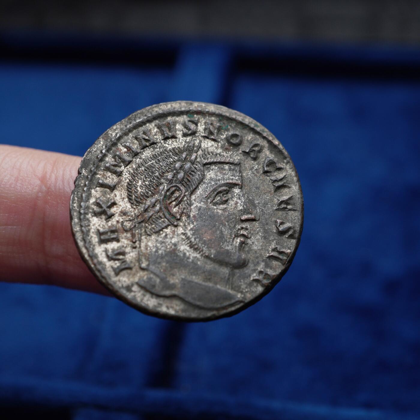 琋语集藏2026年04月欧洲古典打制币拍卖 古罗马帝国-马克西米努斯二世大富利洗银币