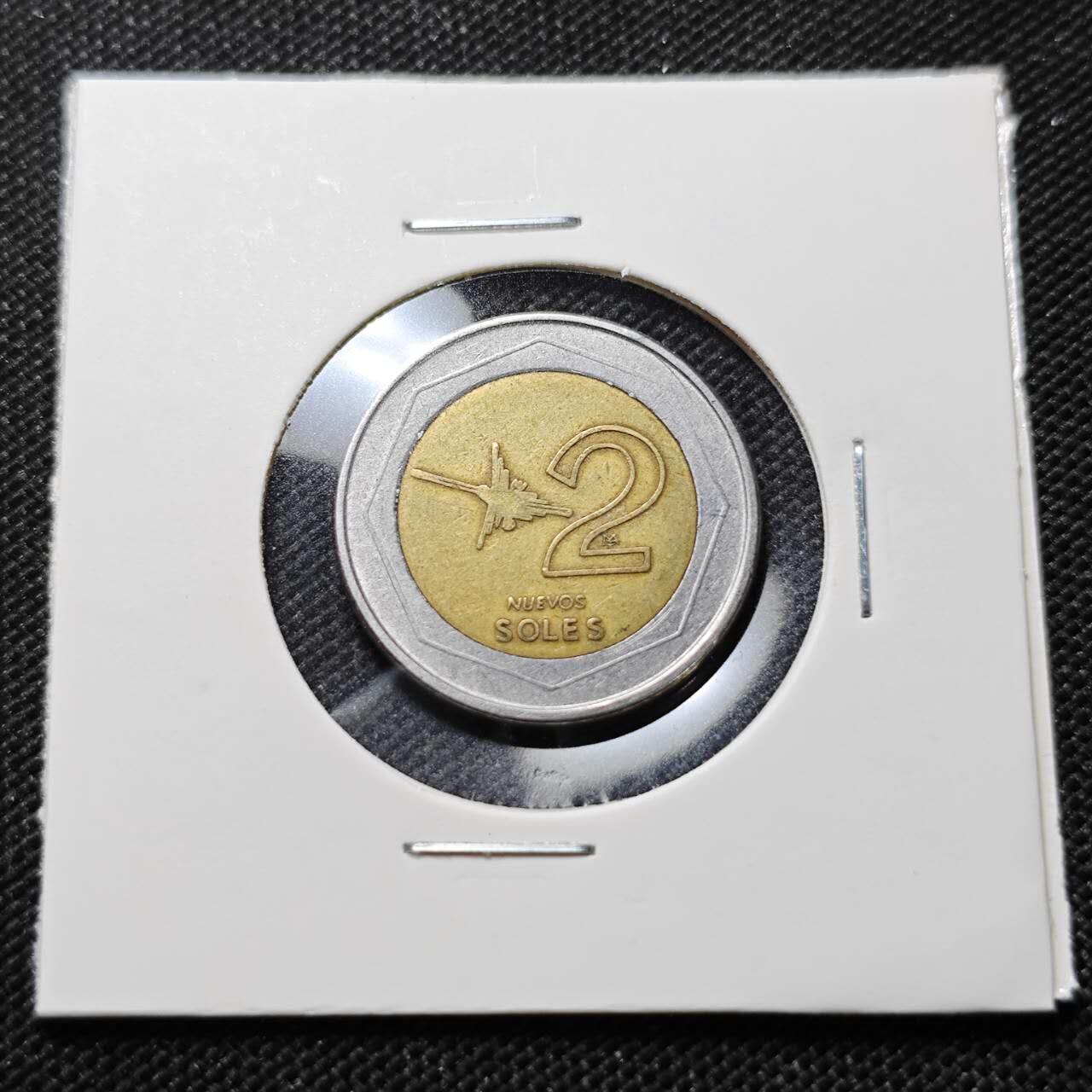 KK钱币收藏小铺  第410期 2月预留时间 周末发货  秘鲁2索尔双色币