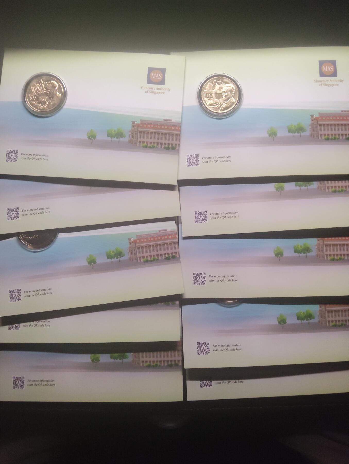 荟藏特别场次第十三期——“社长的硬币堆 精品场次” 新加坡2023年李光耀诞辰百年10元纪念币带卡册 批量十册