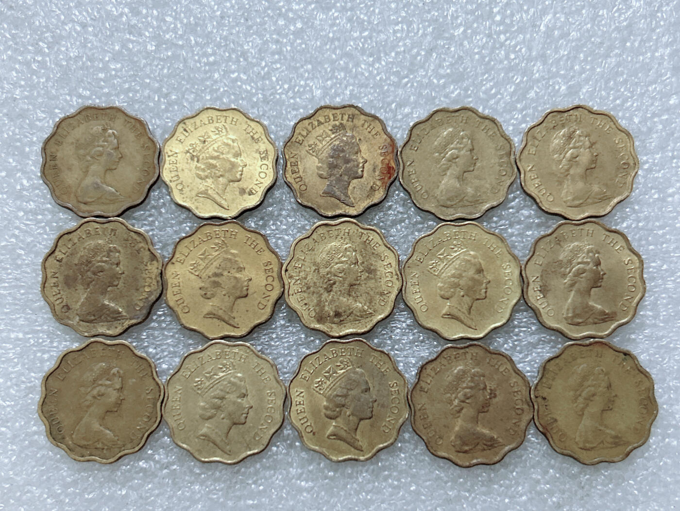 第一海外回流一元起拍收藏 散集专场  第308期 香港2毫硬币 15枚