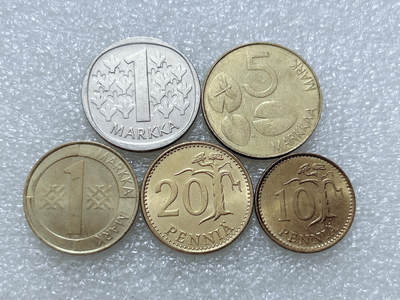 第一海外回流一元起拍收藏 散集专场  第308期 - 芬兰硬币 5枚