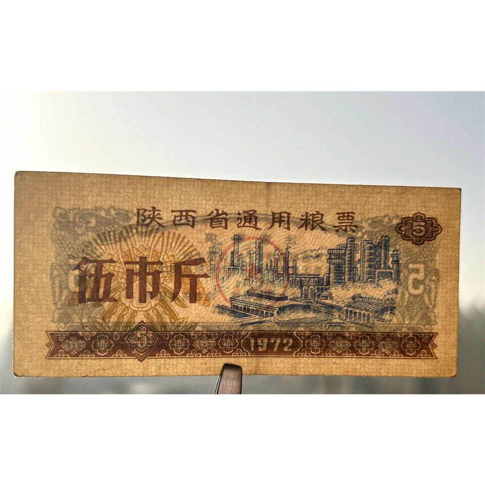 1966年粮票 两张价 陕西省地方粮票 伍市斤 五斤 地方粮票 过期作废 天下粮仓 粮食买卖 半市斤 粮食大丰收 粮库满仓