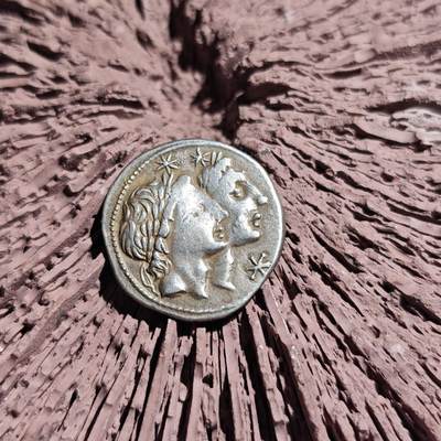 大象古币古希腊古罗马钱币专场首次拍卖1 - 古罗马共和时期狄俄斯库里双子兄弟罗马战船1狄纳里银币