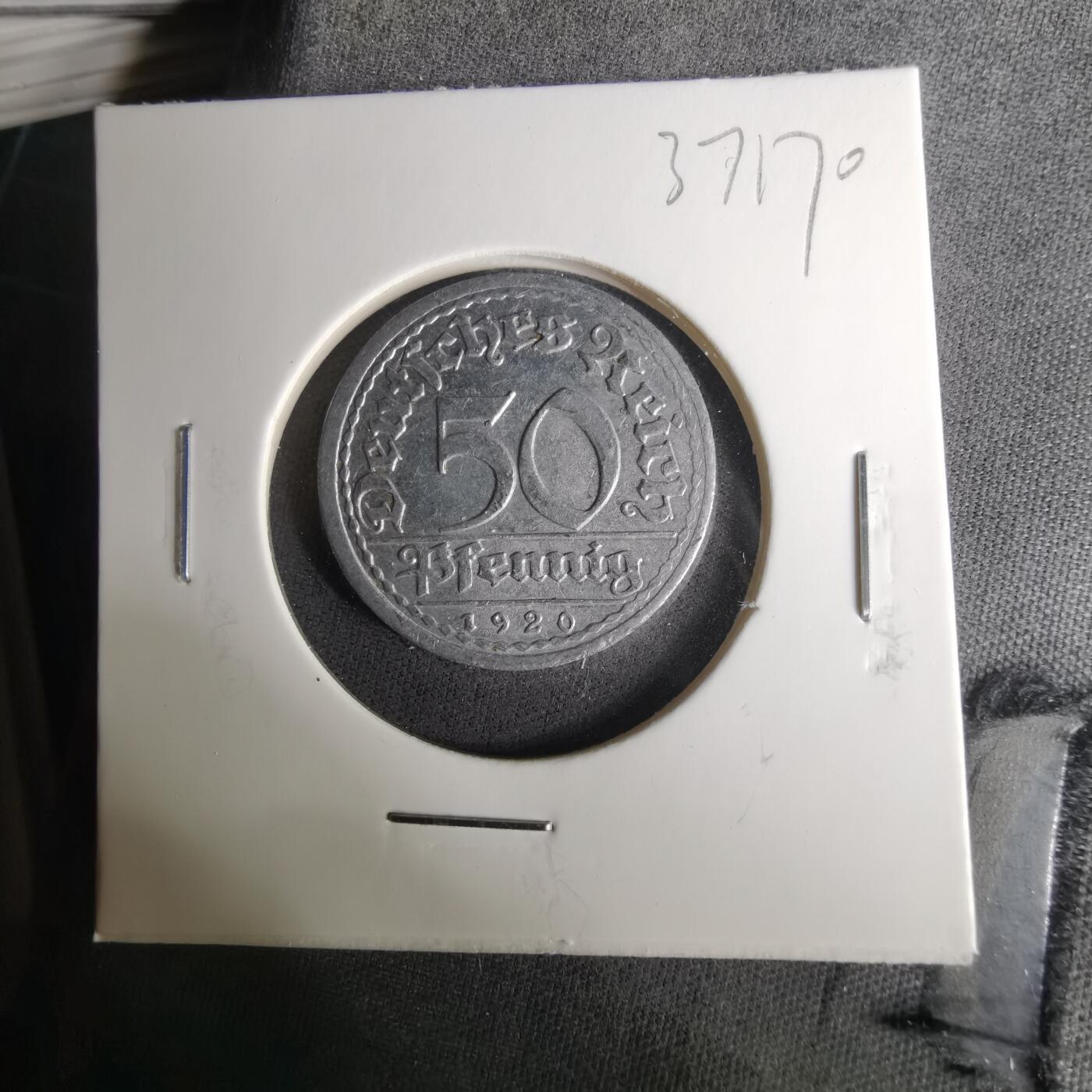 沼泽如烟--第1037场 德国1920年50芬尼