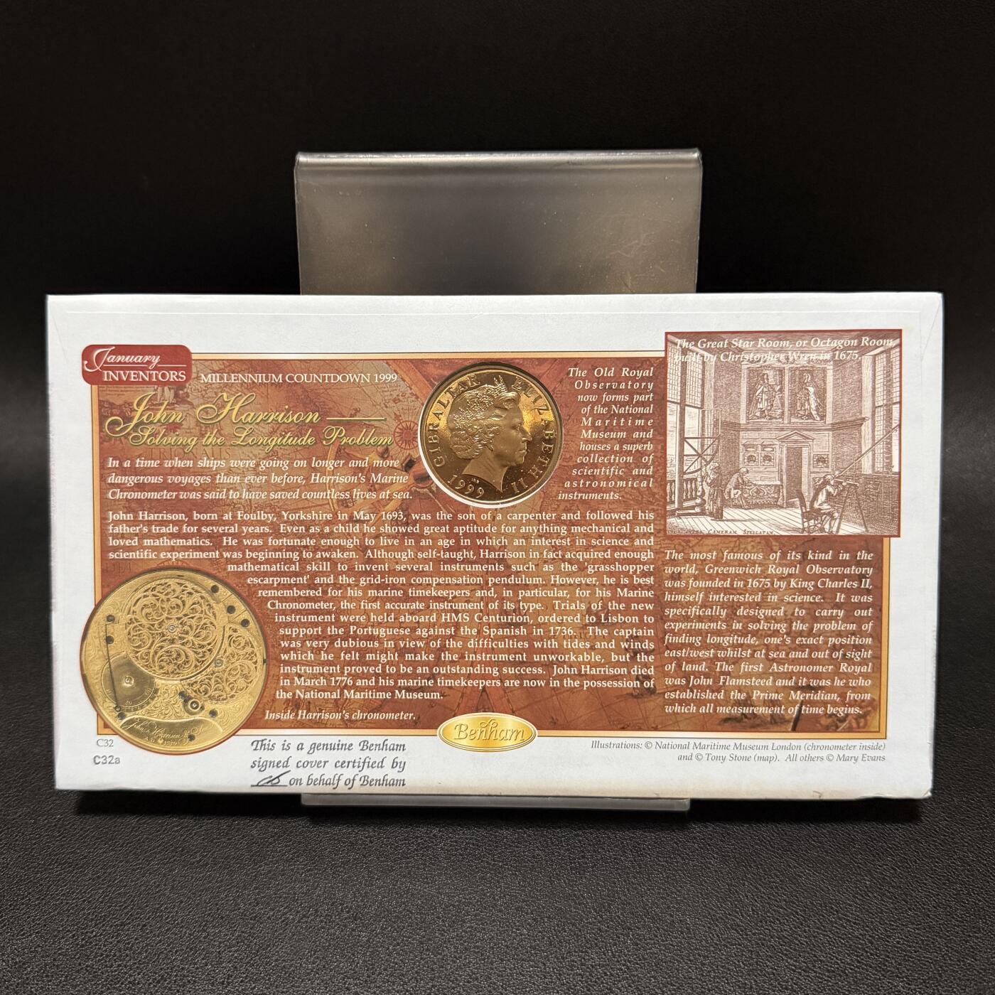 ＜星葵🌻钱币社＞第72期·东奔西走的硬币·3月31日发货 〈邮币封·签名版〉直布罗陀1999年千禧年5镑克朗型纪念币