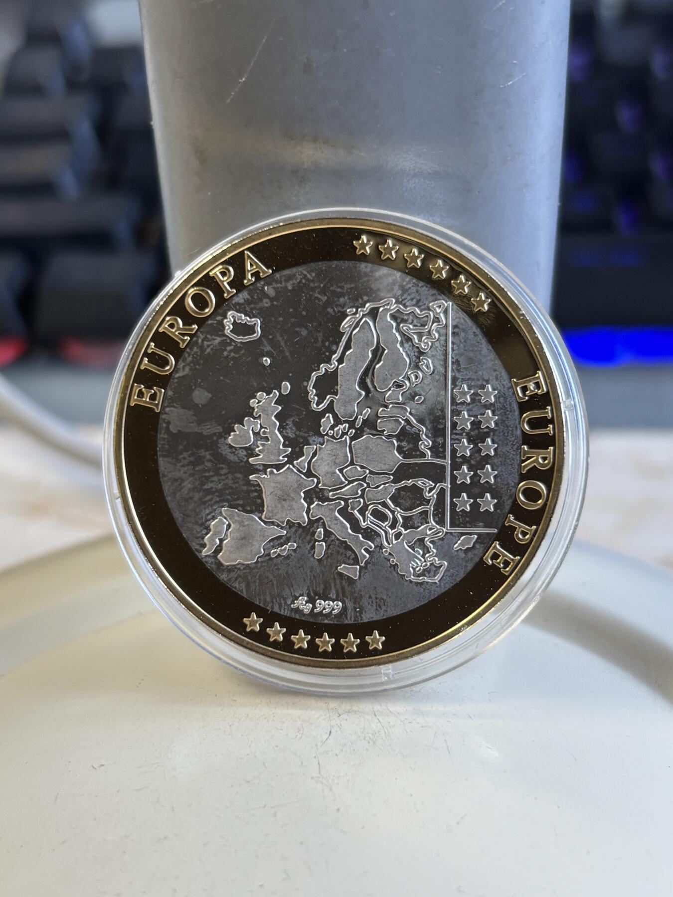 第194期拍卖 奥地利欧元区镀金纯银纪念章，20克，999银