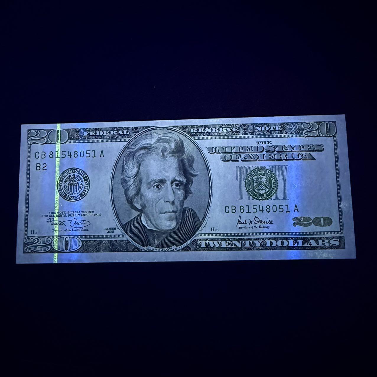 第16期 美国2001年 20元 全新unc- 