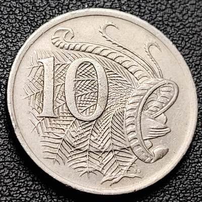 泉币菌-第217场-拍品多 请提前出价 - 英属 澳大利亚1975年10分铜镍币 琴鸟 伊丽莎白二世女王  铜镍币 23.6mm