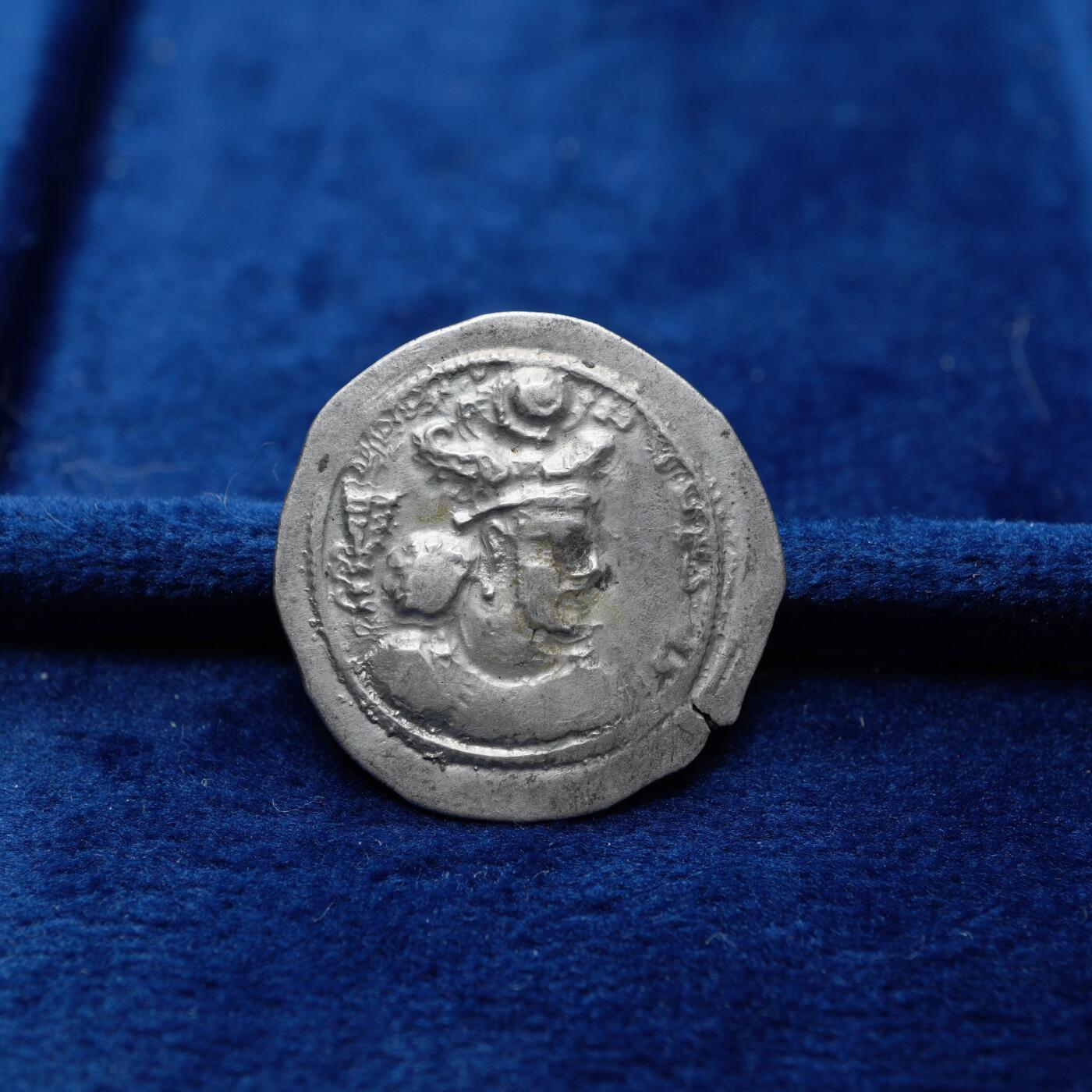 琋语集藏2026年04月欧洲古典打制币拍卖 古波斯萨珊王朝-瓦赫兰四世银币