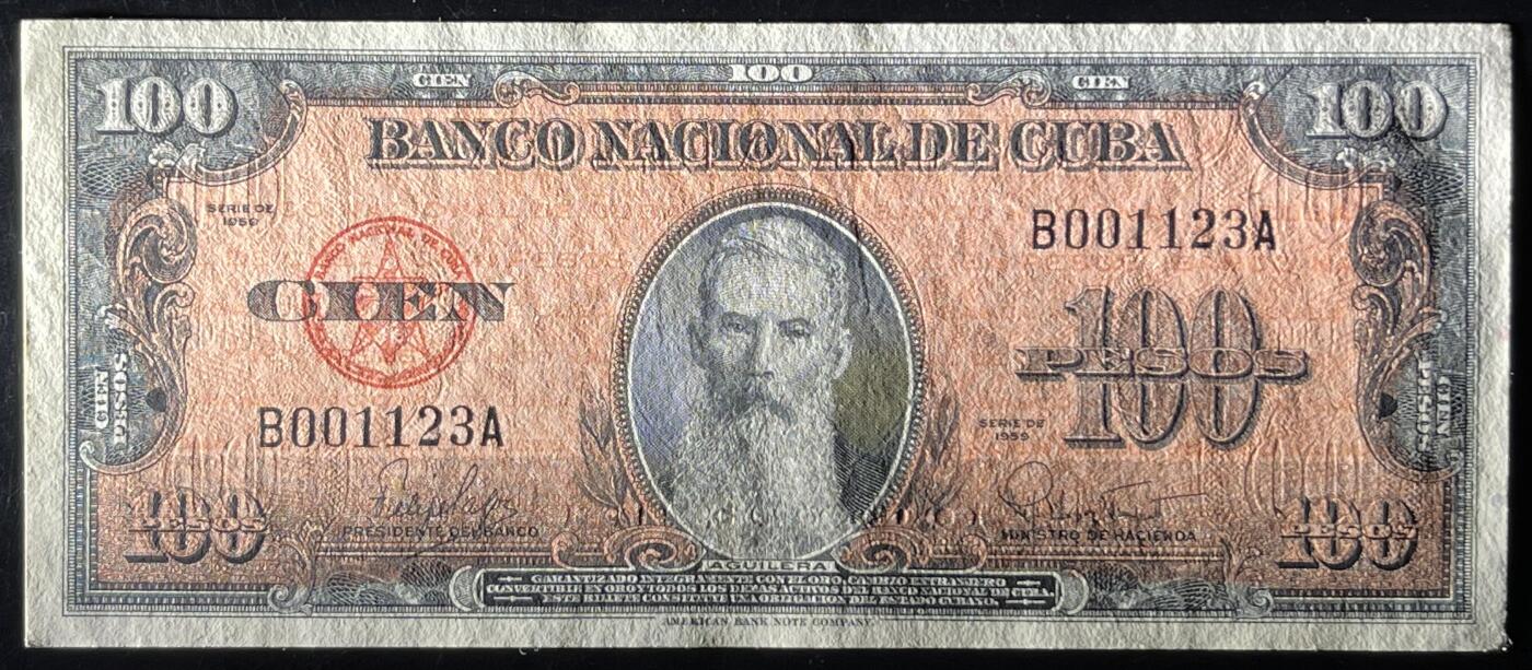 小福收藏拍卖第203期 裸钞场 本期有多张豹子号靓号 仅发行1000枚亚克力砖封蒙古20000图格里克帝国800周年纪念钞 瑞士200法郎 百慕大样钞洋葱冠全套 巴林首版大全套 卡塔尔四张套 越南 保加利亚 马其顿等多国精美纸币 古巴 1959年 100比索 靓号 顺子号001123 unc