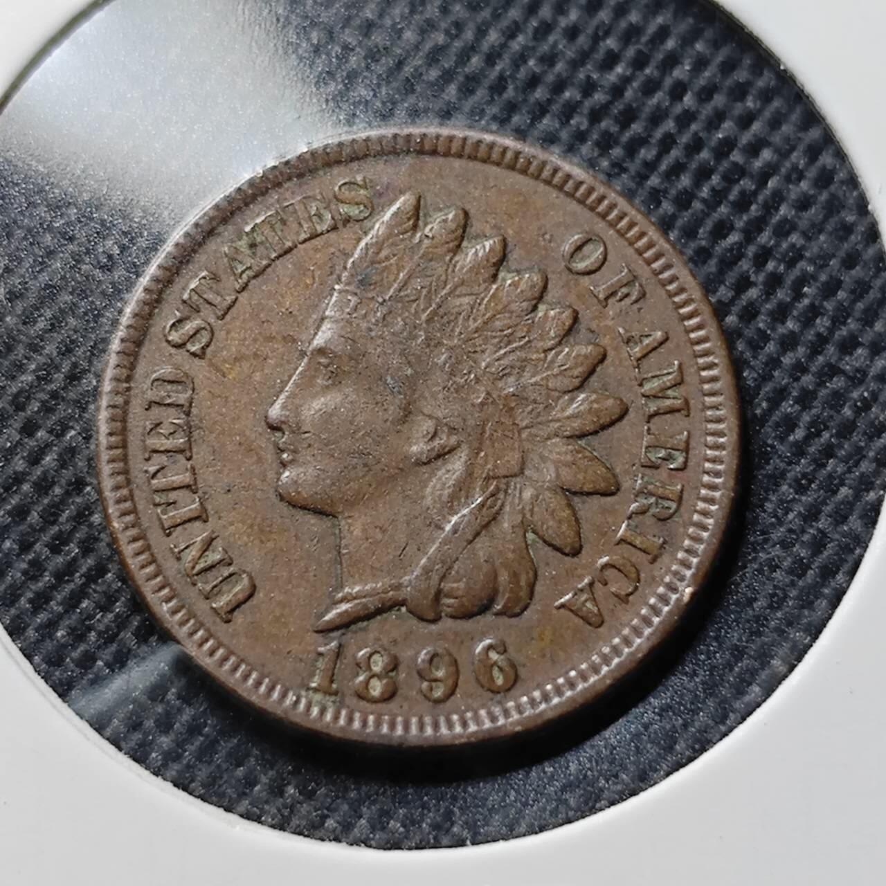 KK钱币收藏小铺  第410期 2月预留时间 周末发货  1896美国1分铜币