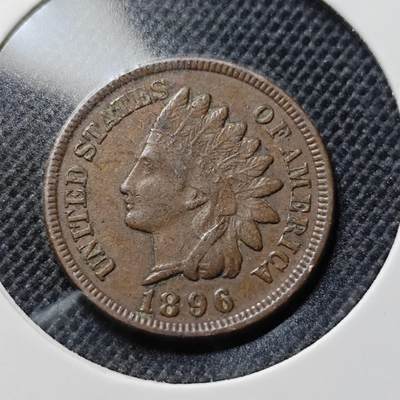 KK钱币收藏小铺  第410期 2月预留时间 周末发货 -  1896美国1分铜币