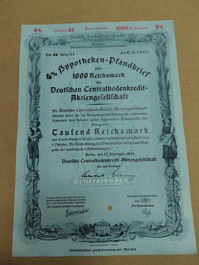 PCAI钱币  28-790 钱币证章邮票小专场 - 德国早期二战之前的公债或股票