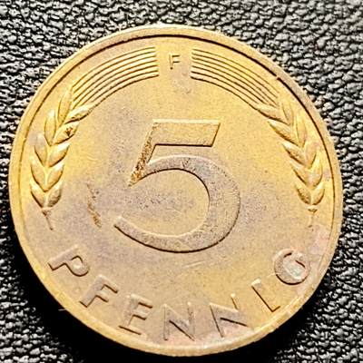 泉币菌-第217场-拍品多 请提前出价 - 德国 5芬尼硬币 五叶橡树  纪念币铜钱