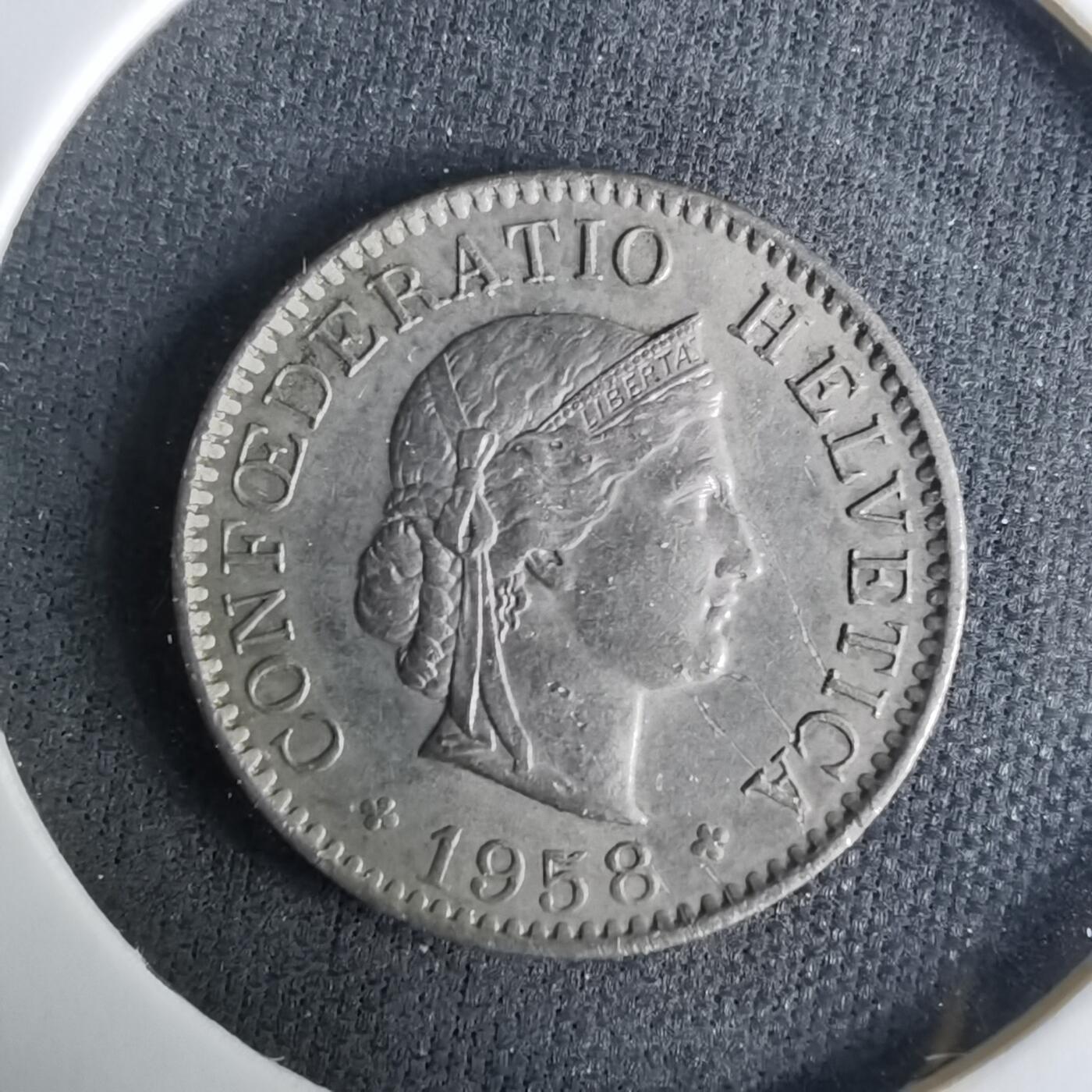 沼泽如烟--第1037场 瑞士1958年5生丁