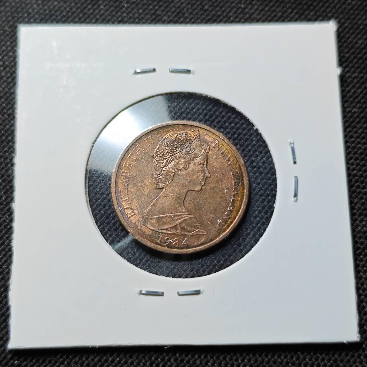 KK钱币收藏小铺  第410期 2月预留时间 周末发货  1984新西兰2分 浅雕版 加拿大代铸