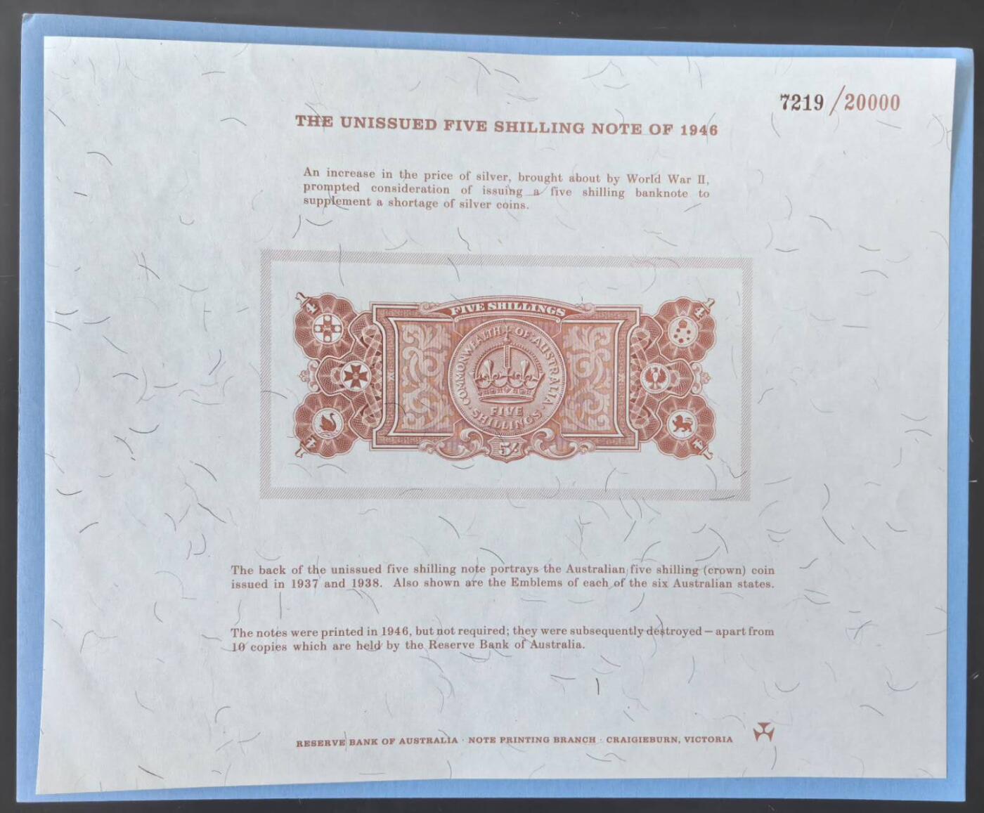 小福收藏拍卖第203期 裸钞场 本期有多张豹子号靓号 仅发行1000枚亚克力砖封蒙古20000图格里克帝国800周年纪念钞 瑞士200法郎 百慕大样钞洋葱冠全套 巴林首版大全套 卡塔尔四张套 越南 保加利亚 马其顿等多国精美纸币 澳大利亚 1946年 未发行5先令凹印图样 发行量20000张 有原封 尺寸很大 趣味品种 unc