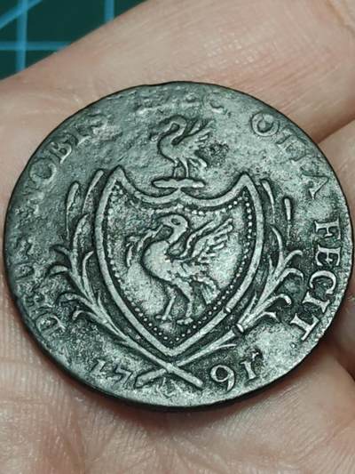 2026年第三十八场(总第二百零七场）外国好品散币场(免佣金) - 英国🇬🇧1791年1/2便士(兰开夏郡-利物浦代币，卷帆版)