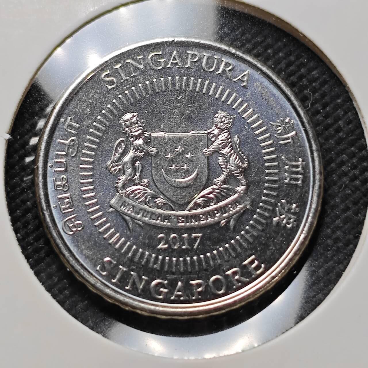 KK钱币收藏小铺  第410期 2月预留时间 周末发货  新加坡50分