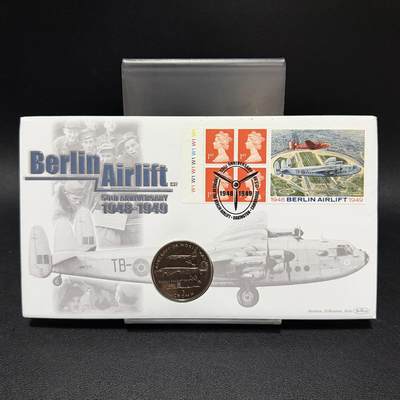 ＜星葵🌻钱币社＞第72期·东奔西走的硬币·3月31日发货 - 〈邮币封〉马恩岛1995年二战飞机·道格拉斯（C-47）达科他1克朗纪念币