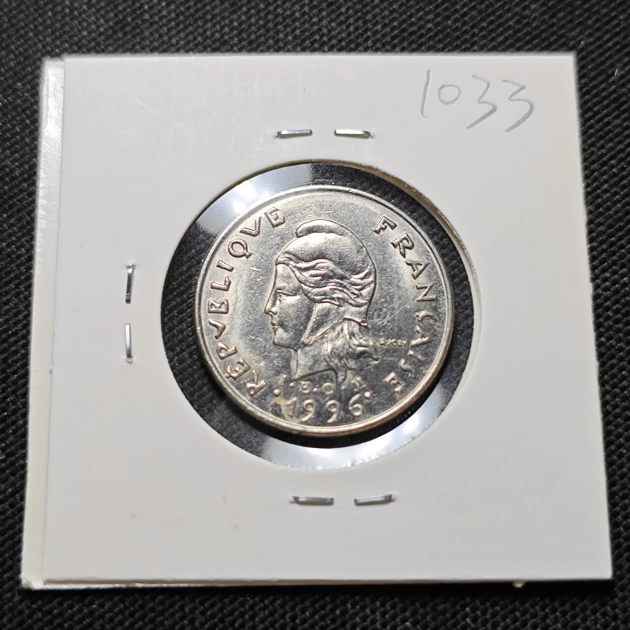 KK钱币收藏小铺  第410期 2月预留时间 周末发货  1996法属新喀里多尼亚10法郎