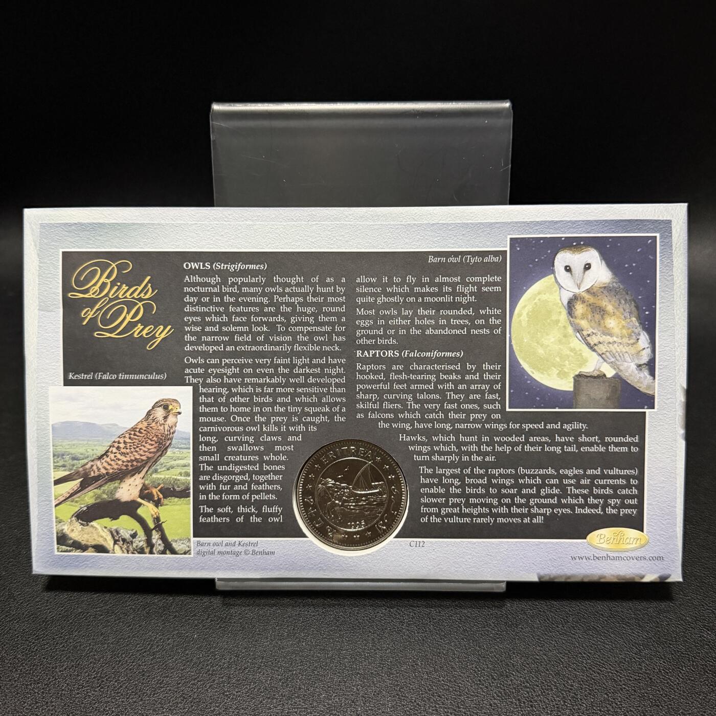 ＜星葵🌻钱币社＞第72期·东奔西走的硬币·3月31日发货 〈邮币封〉厄立特里亚1995年保护地球·大角鸮1元克朗型纪念币