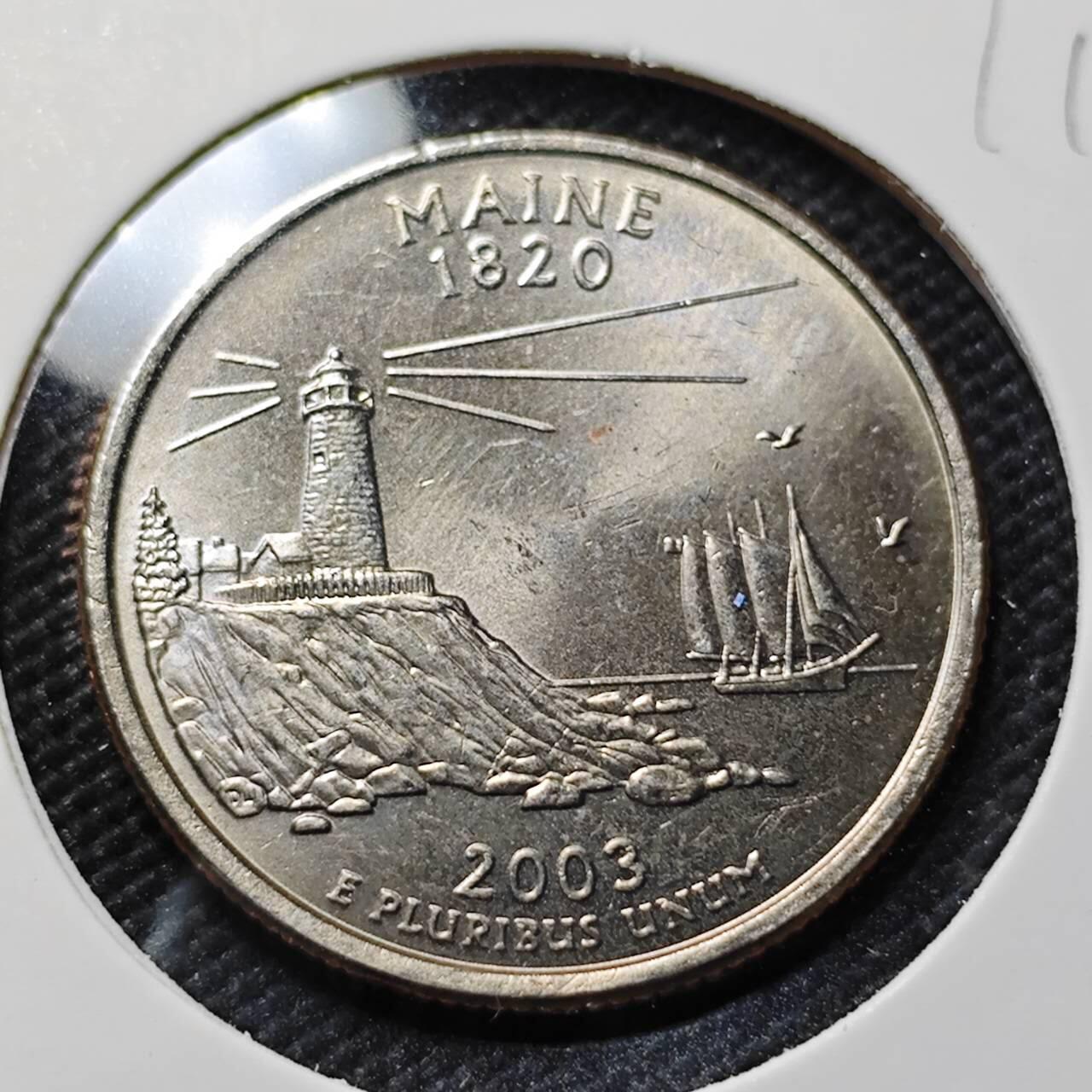 KK钱币收藏小铺  第410期 2月预留时间 周末发货  美国25分纪念币 好品