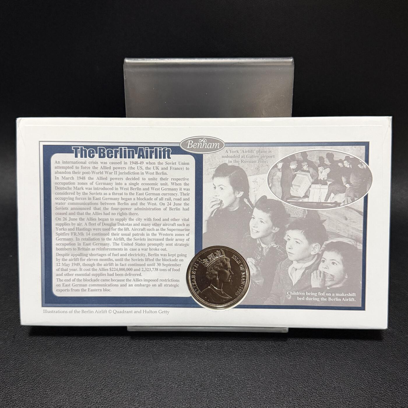 ＜星葵🌻钱币社＞第72期·东奔西走的硬币·3月31日发货 〈邮币封〉马恩岛1995年二战飞机·道格拉斯（C-47）达科他1克朗纪念币