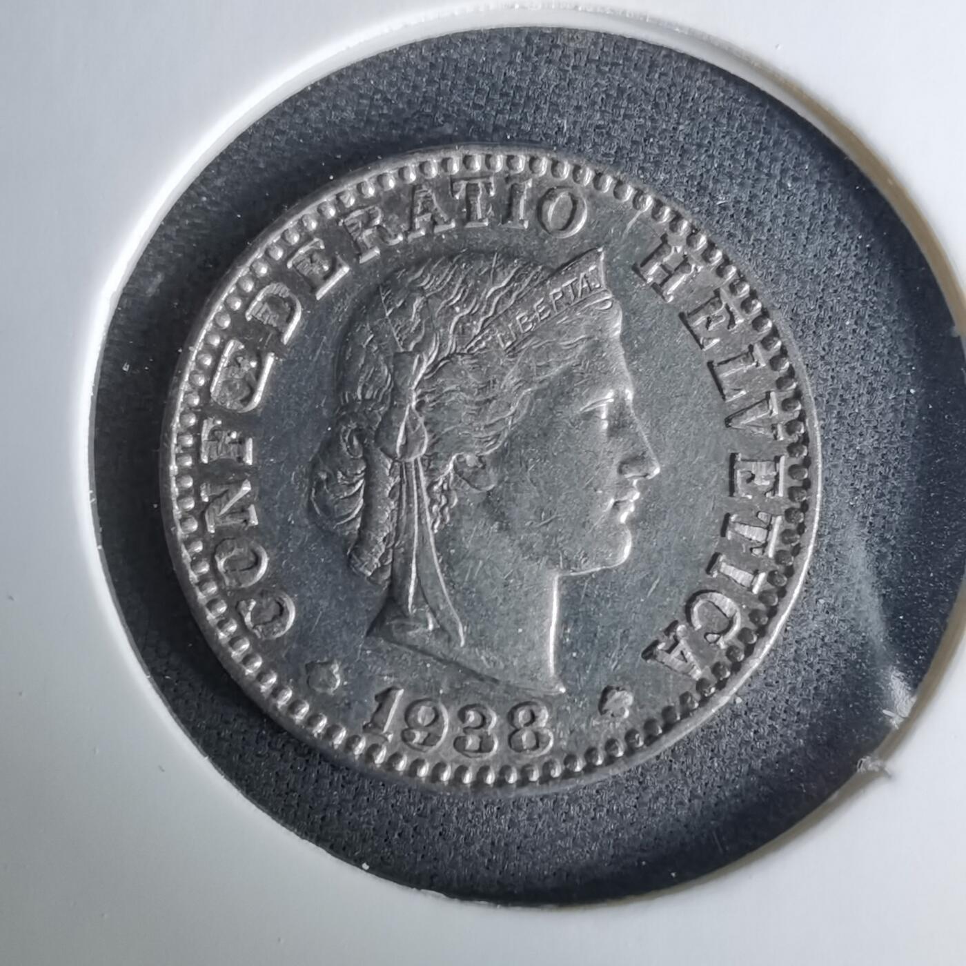 沼泽如烟--第1037场 瑞士1938年20生丁