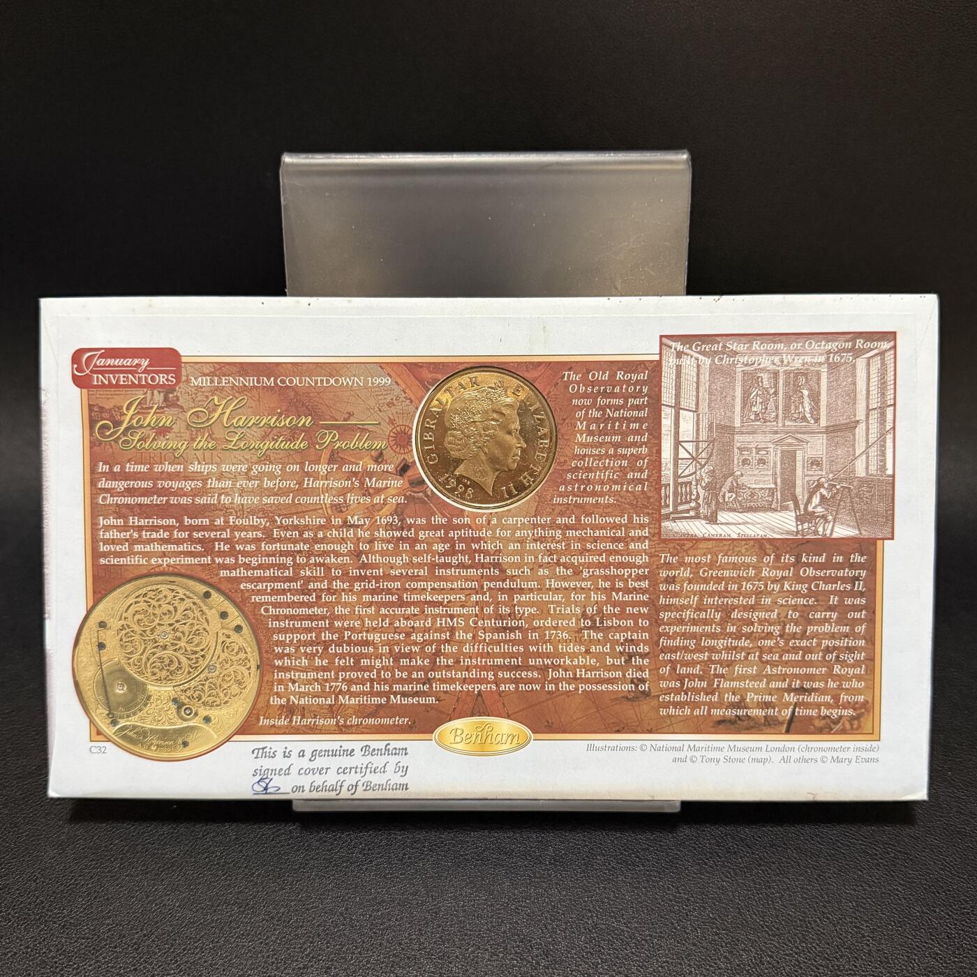 ＜星葵🌻钱币社＞第72期·东奔西走的硬币·3月31日发货 〈邮币封·签名版〉直布罗陀1998年千禧穹顶5镑克朗型纪念币