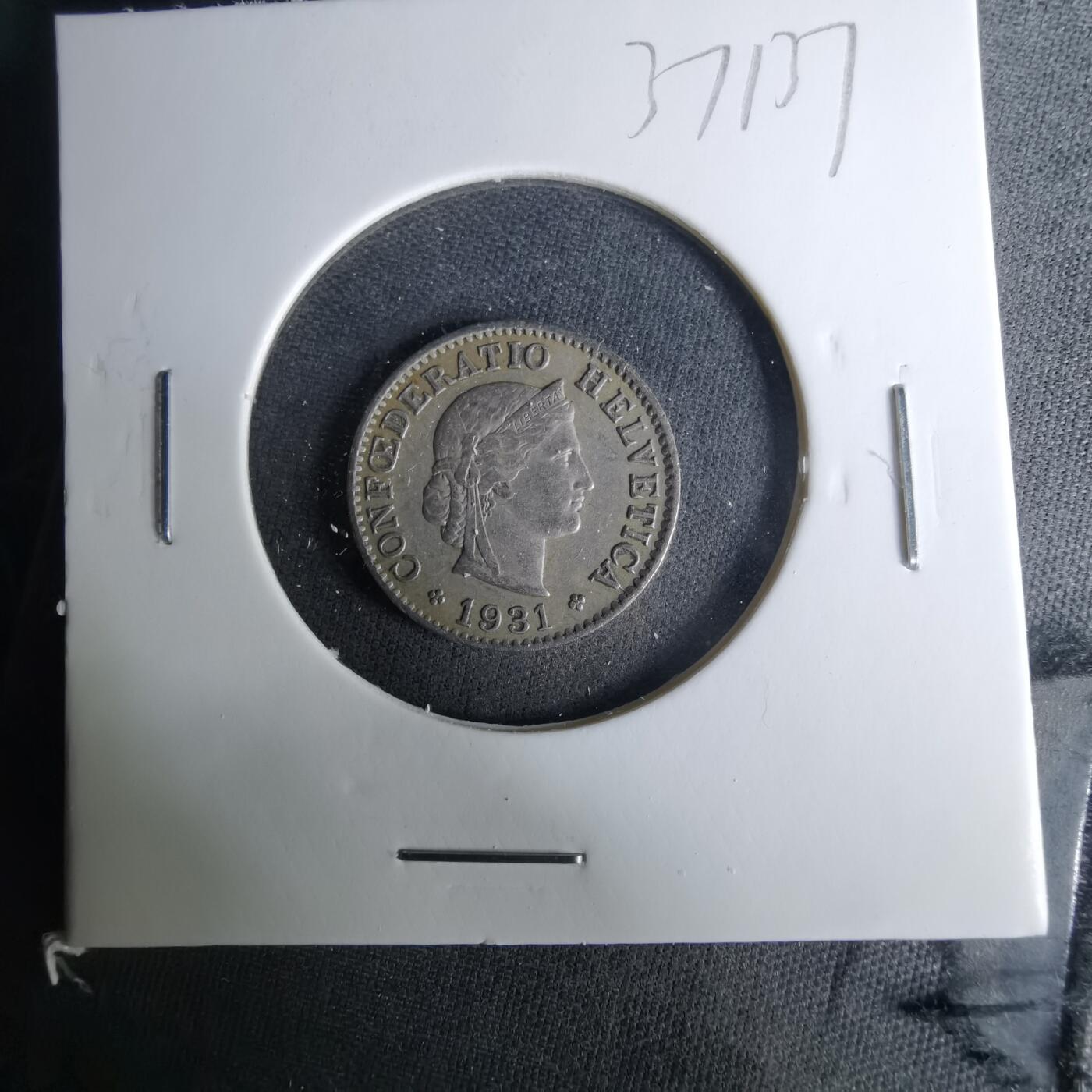 沼泽如烟--第1037场 瑞士1931年5生丁