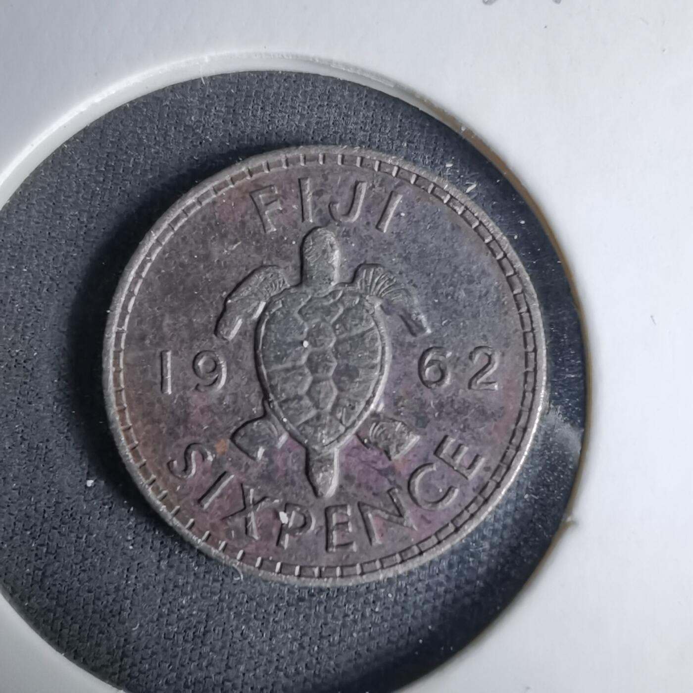 沼泽如烟--第1037场 斐济1962年6便士