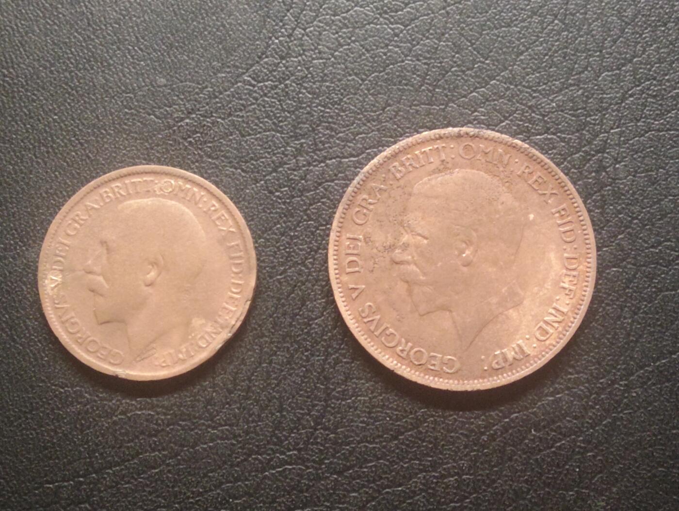 荟藏特别场次第十三期——“社长的硬币堆 精品场次” 乔治五世头像1/2便士+1便士