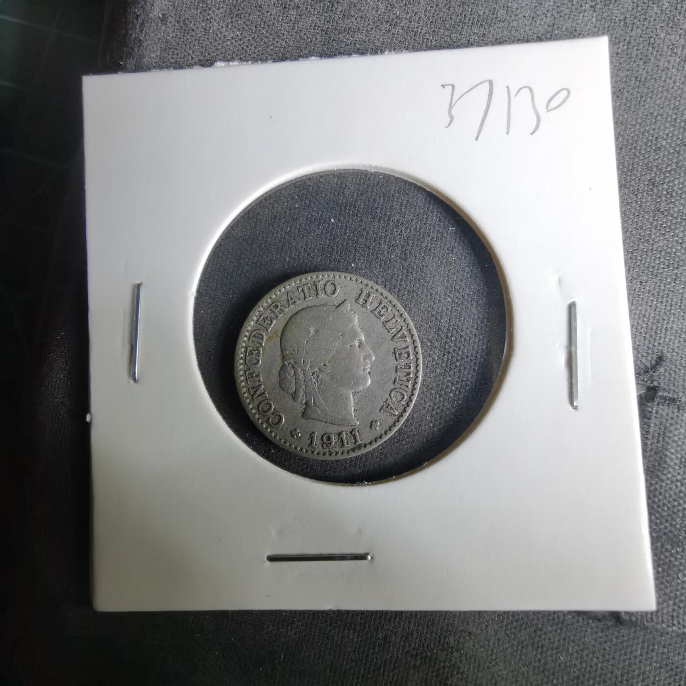 沼泽如烟--第1037场 瑞士1911年5生丁