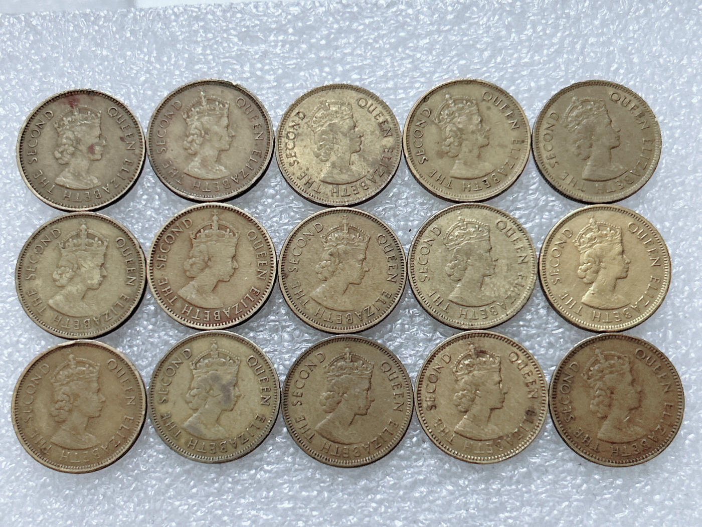 第一海外回流一元起拍收藏 散集专场  第308期 香港一毫硬币 女王头像版 15枚