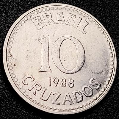 泉币菌-第217场-拍品多 请提前出价 - 原光极美 巴西10克鲁扎多不锈钢币 国徽 27MM