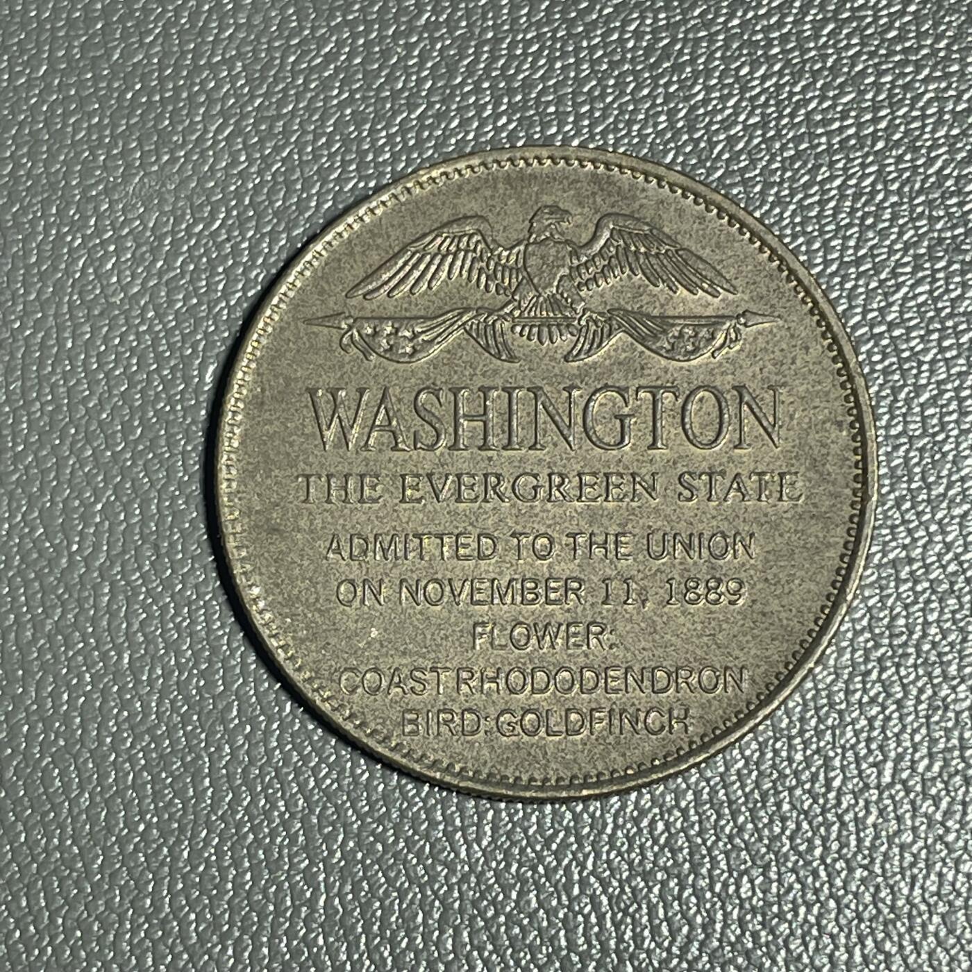 回流0328 全套50枚齐！Shell Oil（壳牌石油） 在20世纪60年代推出的「States of the Union（联邦各州）」集换式促销代币，属于美国州主题纪念章（Exonumia）