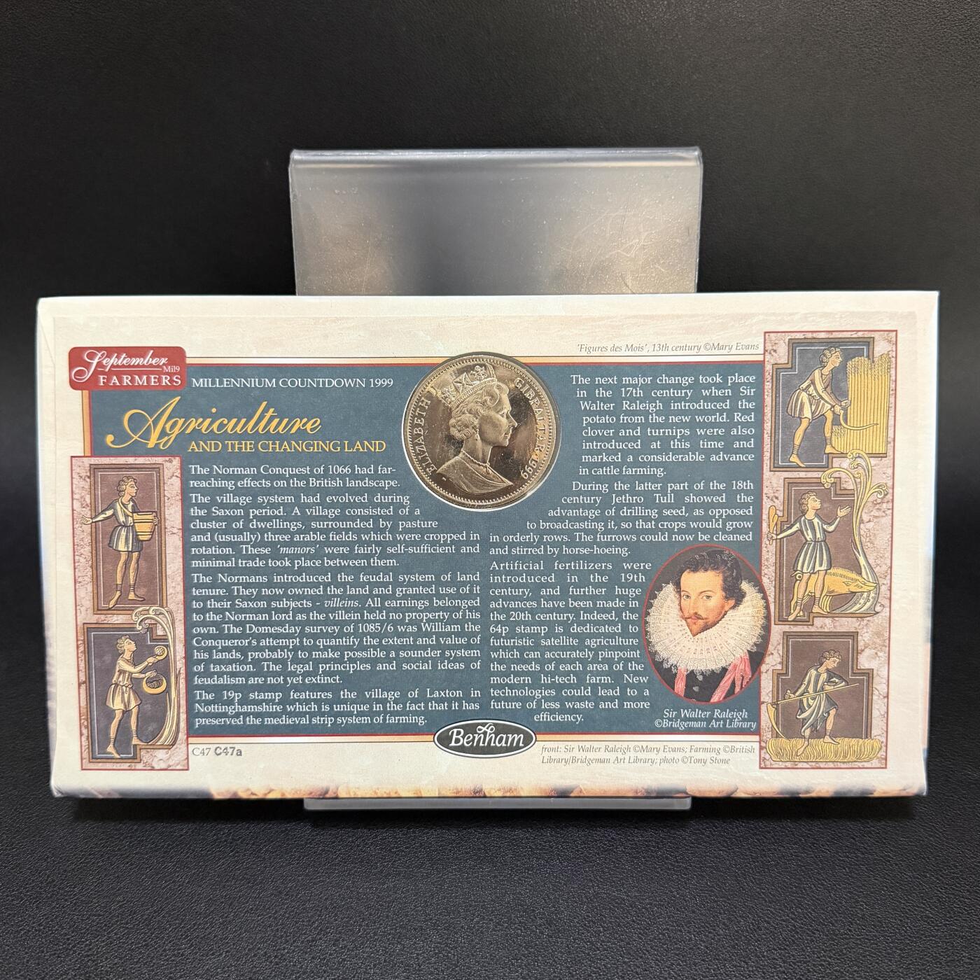 ＜星葵🌻钱币社＞第72期·东奔西走的硬币·3月31日发货 〈邮币封〉直布罗陀1999年英国国王和王后·威廉一世1克朗纪念币