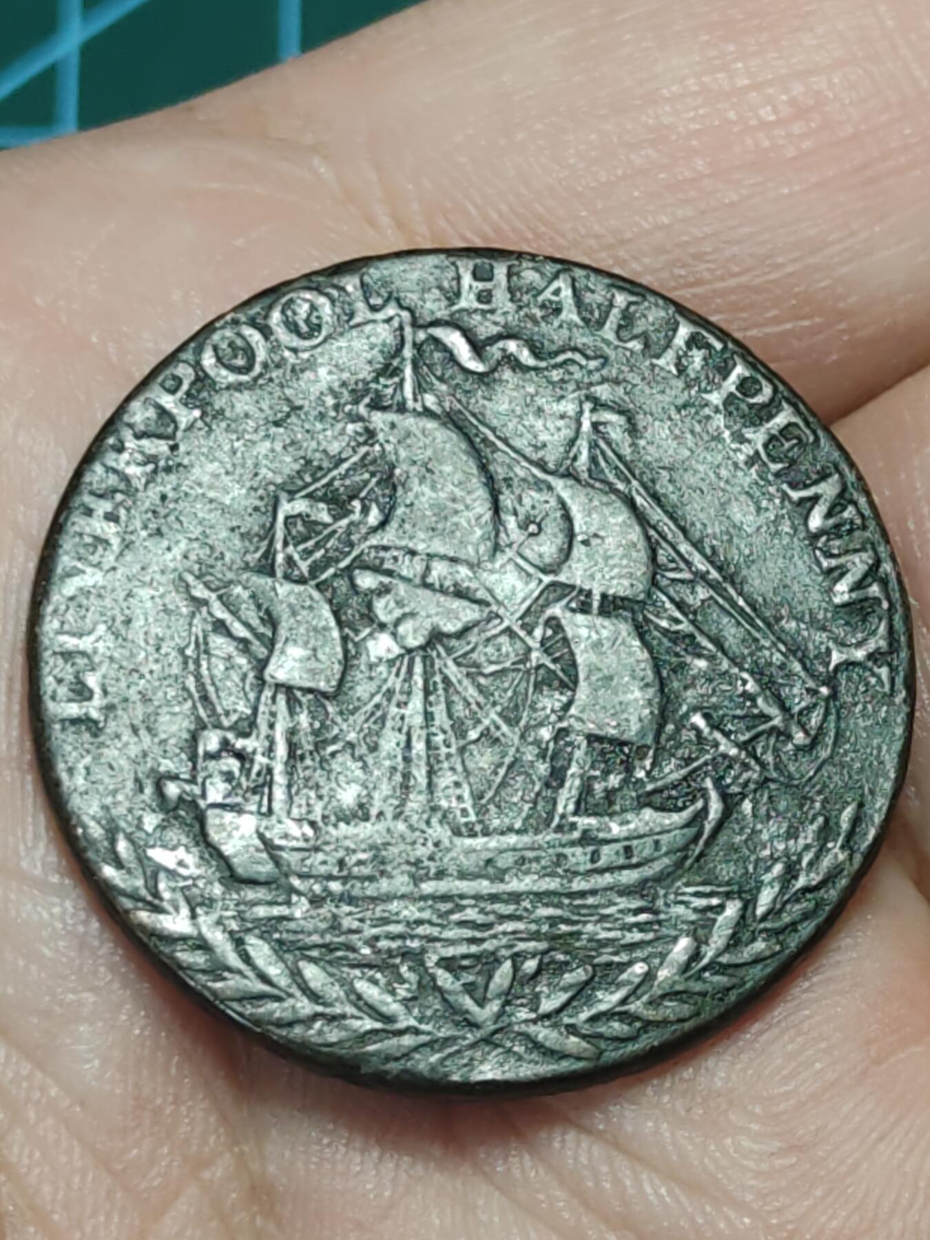 2026年第三十八场(总第二百零七场）外国好品散币场(免佣金) 英国🇬🇧1791年1/2便士(兰开夏郡-利物浦代币，卷帆版)