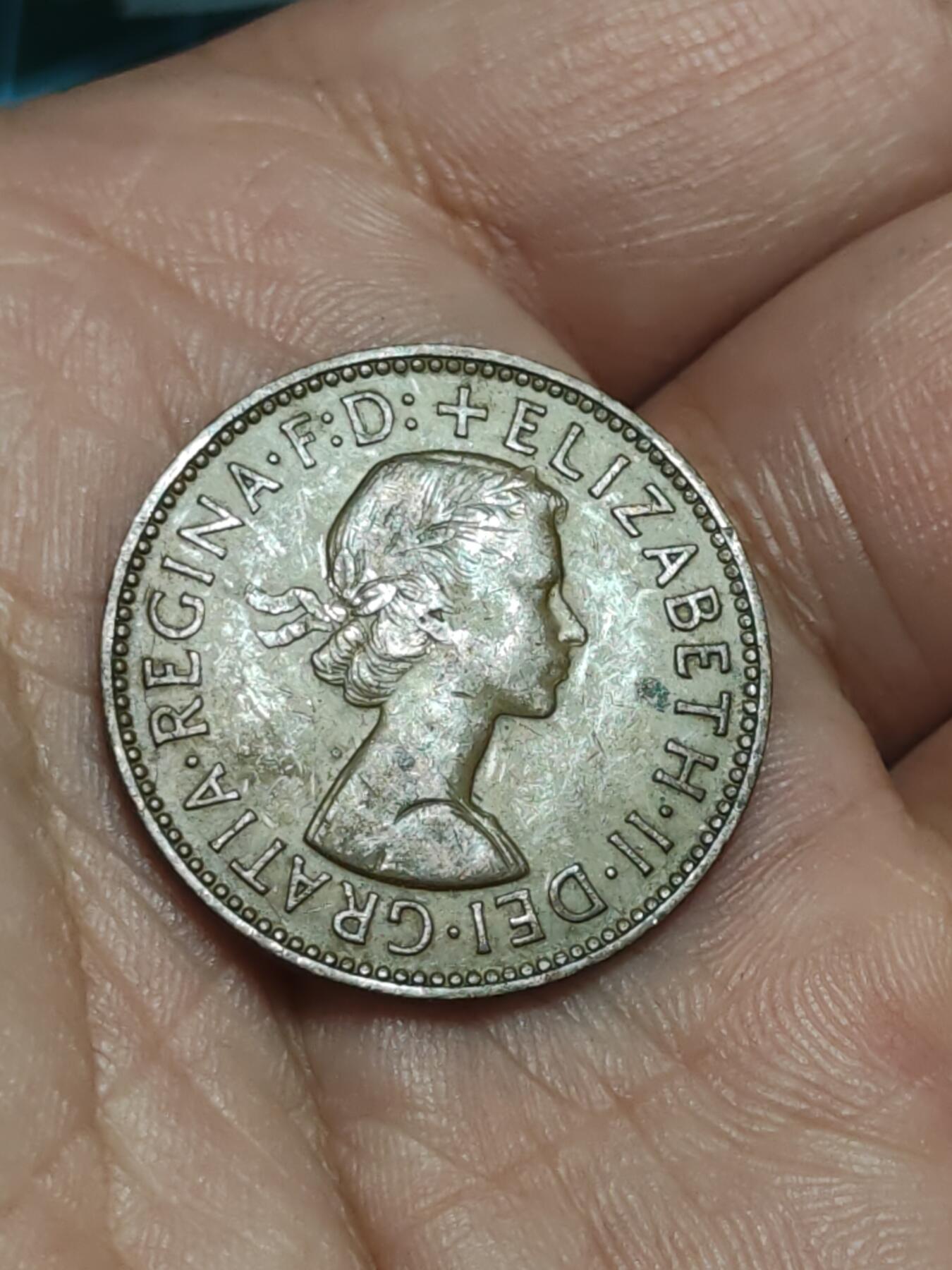 2026年第三十八场(总第二百零七场）外国好品散币场(免佣金) 英国🇬🇧1959年半便士(伊丽莎白二世青年桂冠第二版)