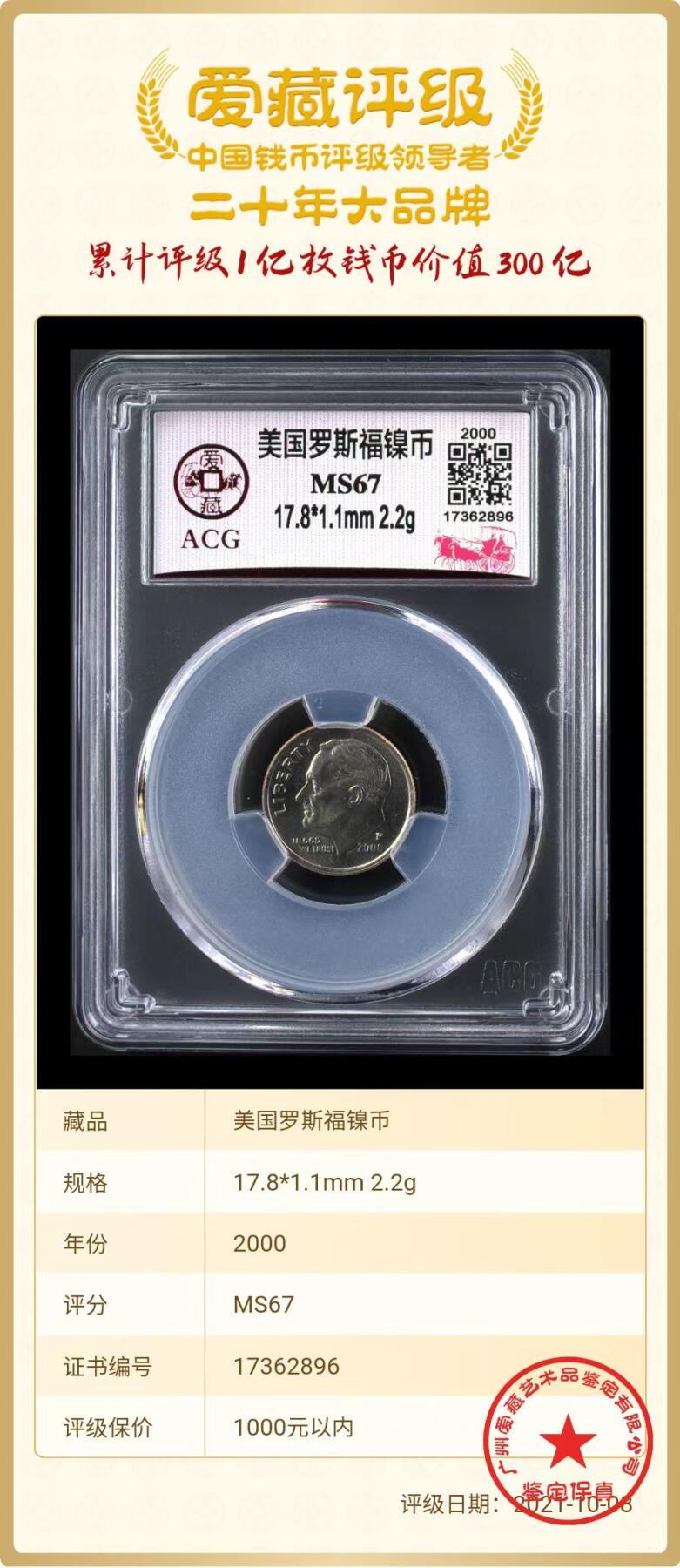 美元硬币 千禧年罗斯福5美分纪念币