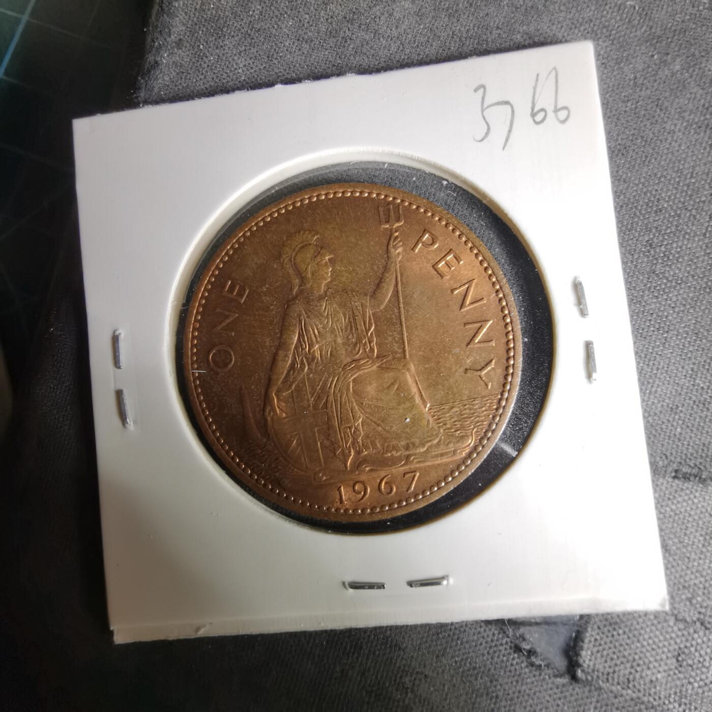 沼泽如烟--第1037场 英国1967年1便士