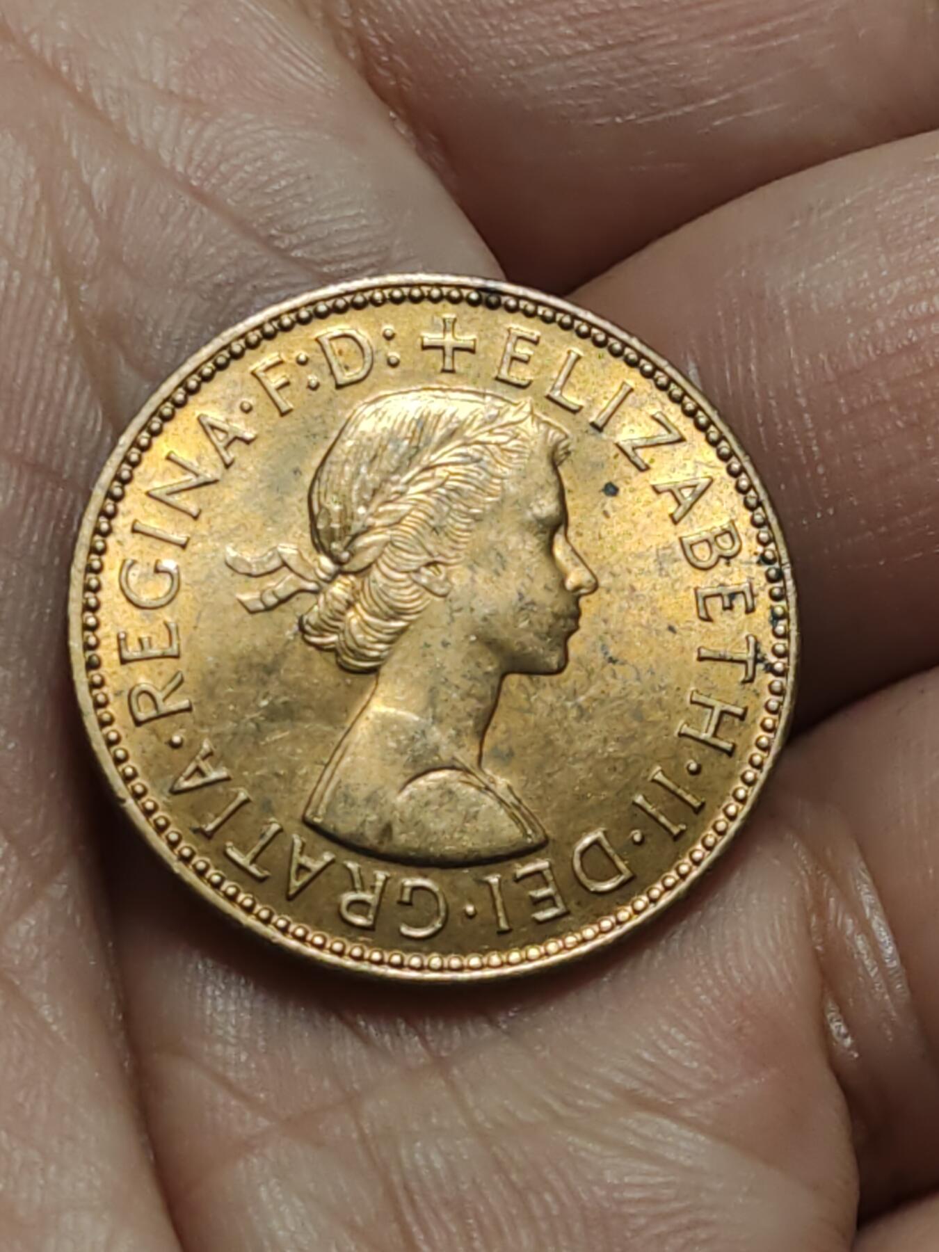 2026年第三十八场(总第二百零七场）外国好品散币场(免佣金) 带光好品–英国🇬🇧1962年半便士(伊丽莎白二世青年桂冠第二版)