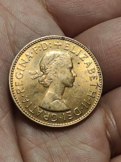 2026年第三十八场(总第二百零七场）外国好品散币场(免佣金) - 带光好品–英国🇬🇧1962年半便士(伊丽莎白二世青年桂冠第二版)