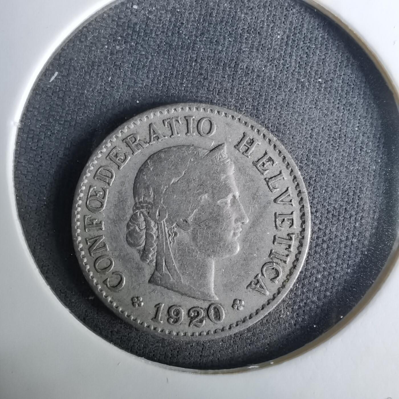 沼泽如烟--第1037场 瑞士1920年5生丁