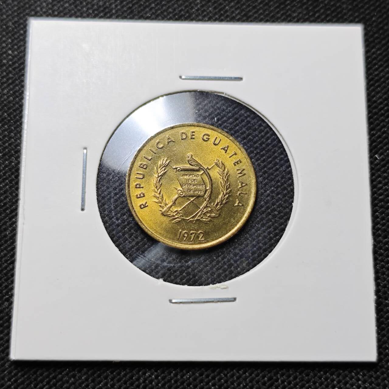 KK钱币收藏小铺  第410期 2月预留时间 周末发货  危地马拉1分铜币 好品