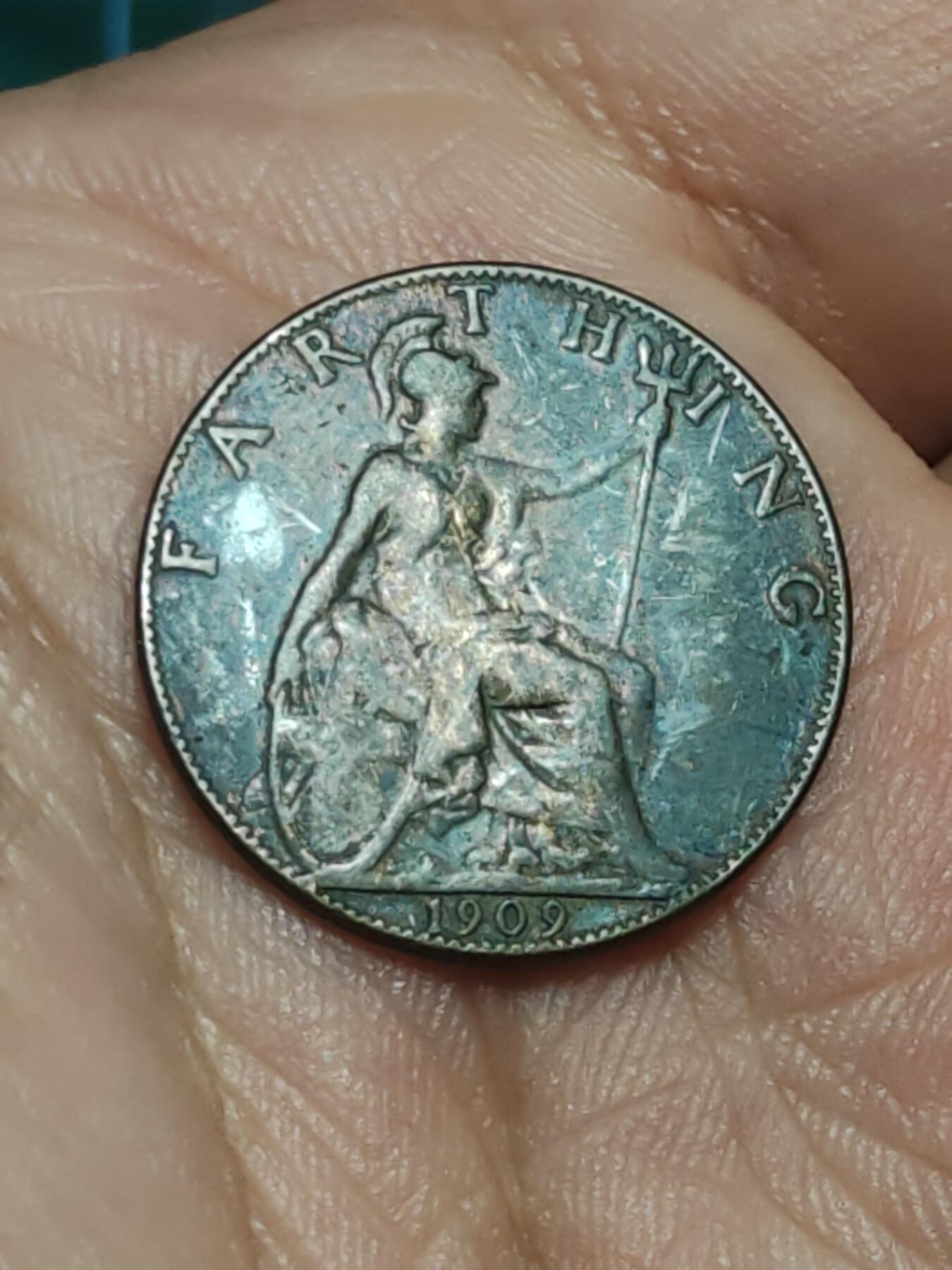 2026年第三十八场(总第二百零七场）外国好品散币场(免佣金) 英国🇬🇧1909年1法新(爱德华七世时期)